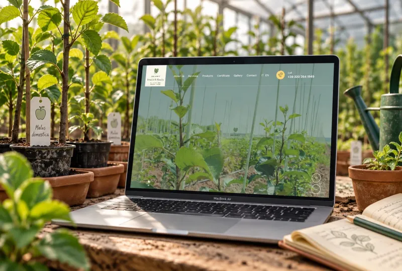 Website von Dolomit Fruits Plants im Geräte-Mockup