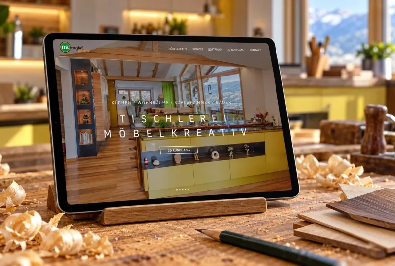 Website von Möbel Kreativ im Geräte-Mockup