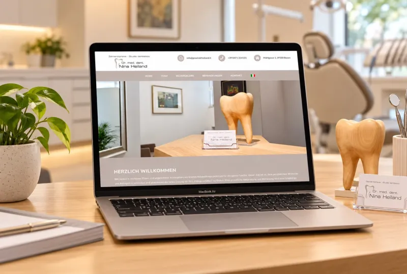 Website von Praxis Dr. Heiland im Geräte-Mockup